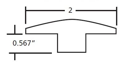 Hardwood T-molding flooring profile by Turman Hardwood Flooring.