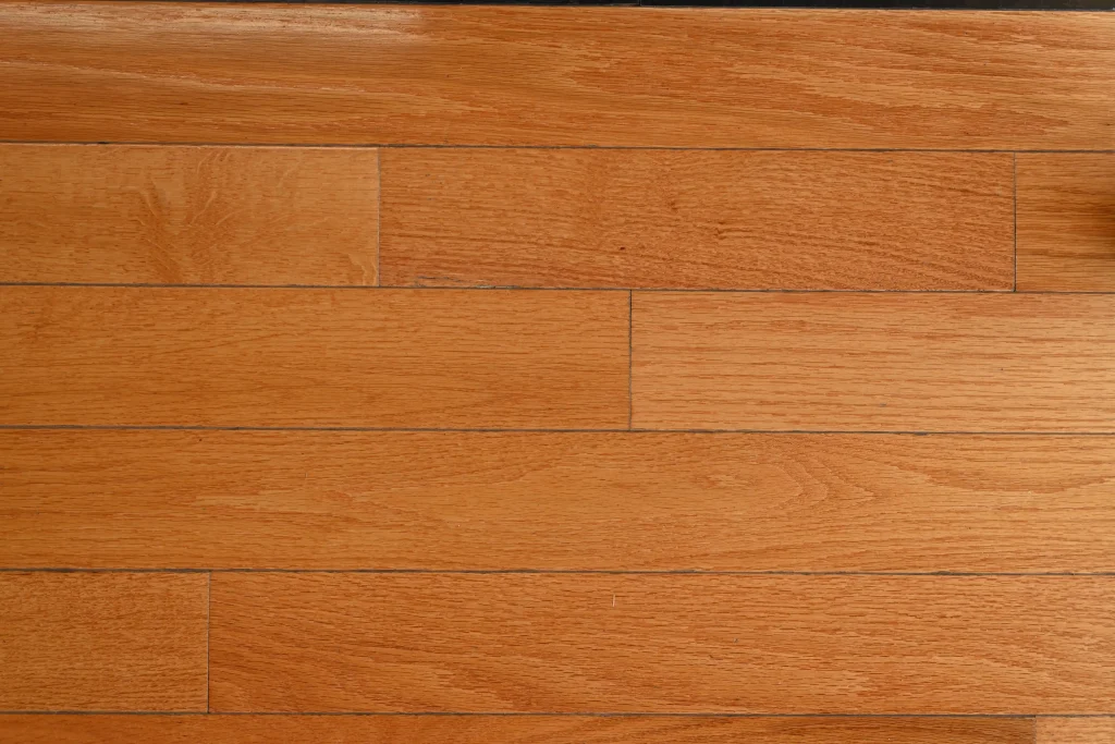 Choice grade Butterscotch Red Oak prefinished hardwood flooring with micro-bevel edges.