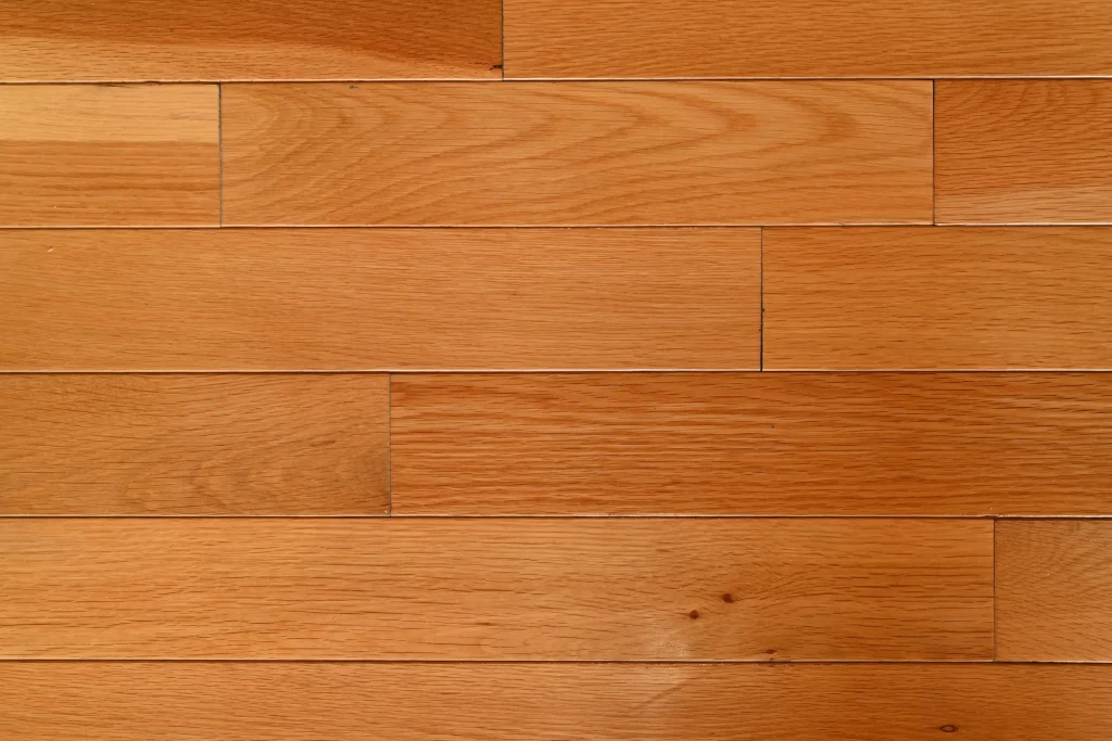 Choice grade Natural White Oak prefinished hardwood flooring with micro-bevel edges.