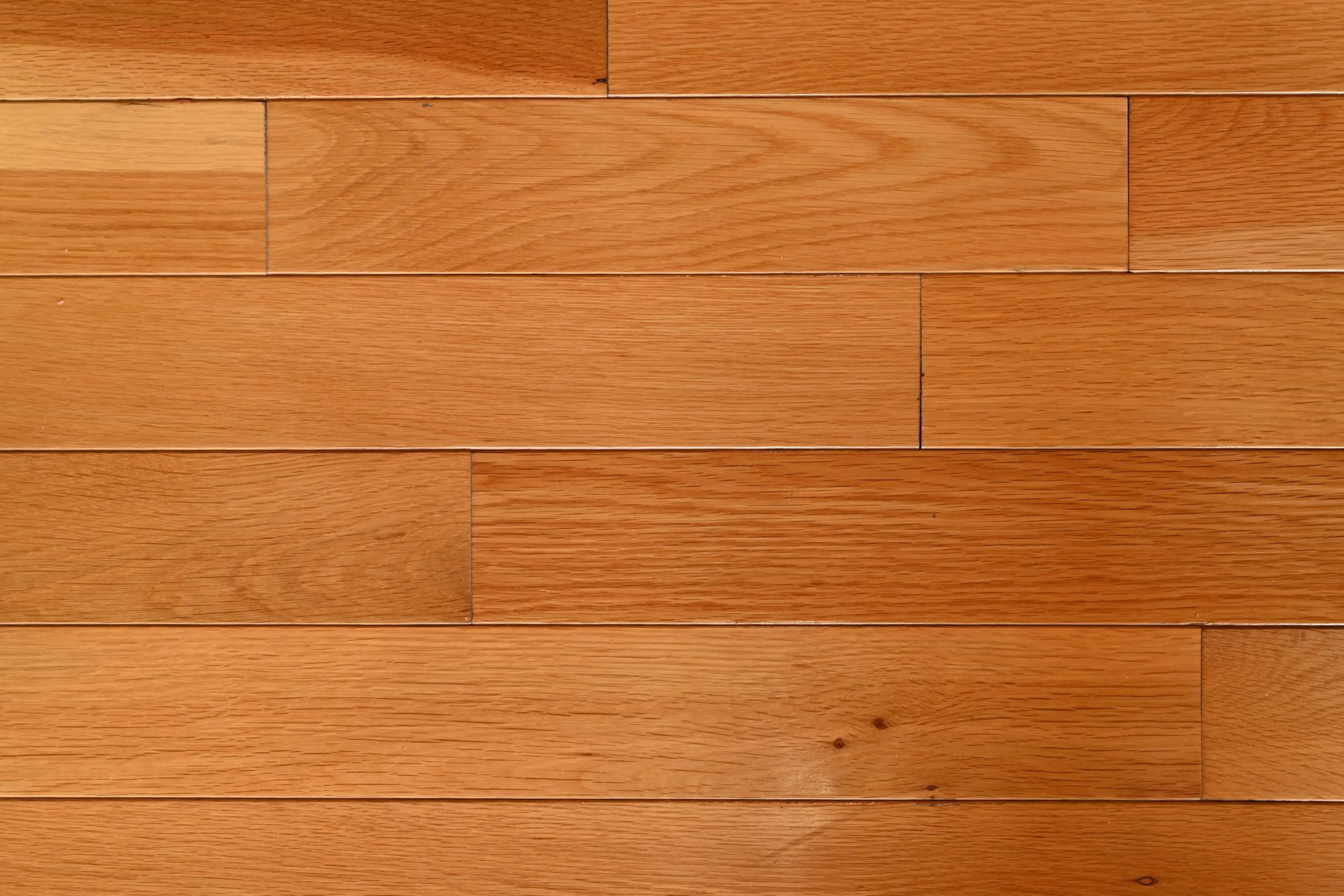 Natural White Oak Choice grade Natural White Oak prefinished hardwood flooring with micro-bevel edges.